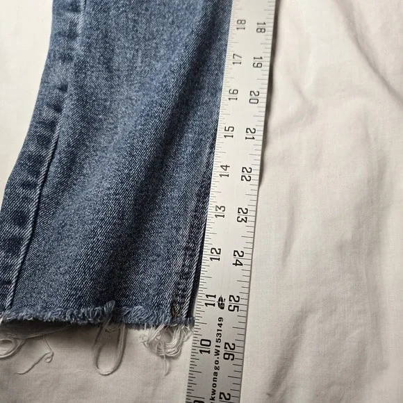 Old Navy Rockstar Super Skinny Jeans Womens 12 Blue Denim Cotton Stretch Distres - Picture 5 of 10